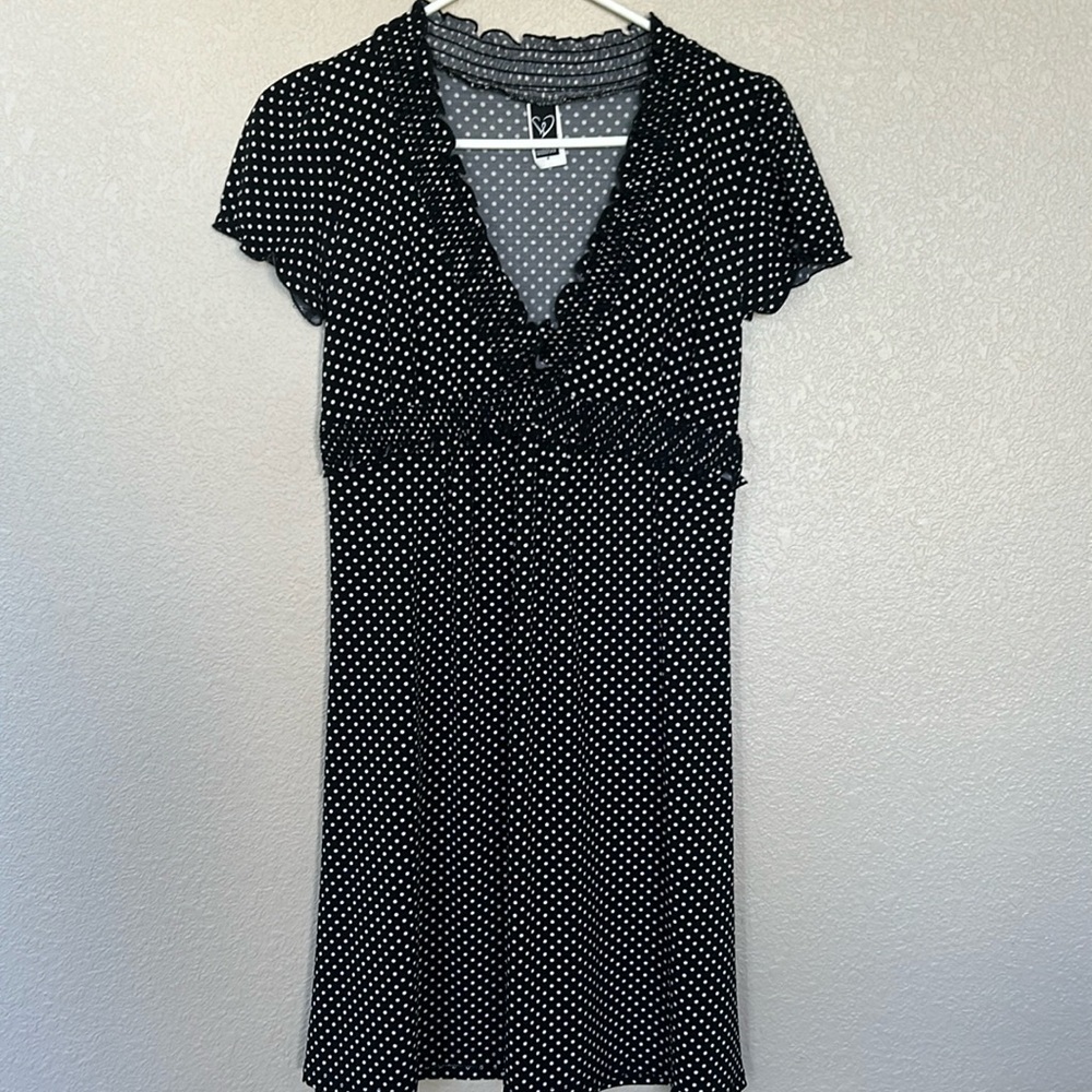 Juniors black polka dot dress from Windsor size medium